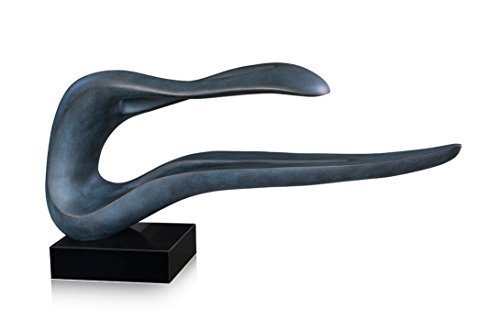 Escultura Moderno Abstracto YOGA Atleta en ANTIGUO bronzefarben. Breite 1 meter. Emparejar galería de mármol COLUMNA altura 70cm para pueden solicitarse