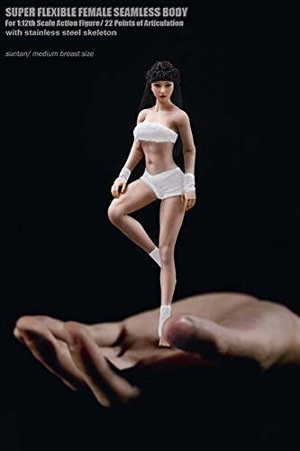Figura de acción Femenina Nahtlose, Cuerpo de Silicona + Cabeza + Ropa Interior 1/12, muñecas Femeninas superflexibles para Arte/Dibujo/Fotografía
