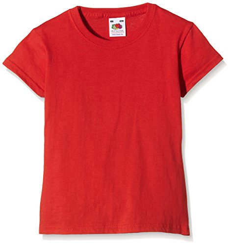 Fruit of the Loom SS079B, Camiseta Para Niños, Rojo (Red), 5/6 Años