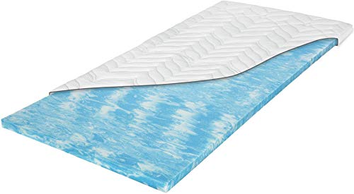 Gel de Espuma Topper – Colchón para cama con somier de colchones & cama – Alto RG50 – Funda lavable hasta 60 °C – Fabricado en Alemania., 140 x 200 cm