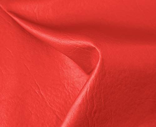 HAPPERS 1 Metro de Polipiel para tapizar, Manualidades, Cojines o forrar Objetos. Venta de Polipiel por Metros. Diseño Sugan Color Rojo Ancho 140cm