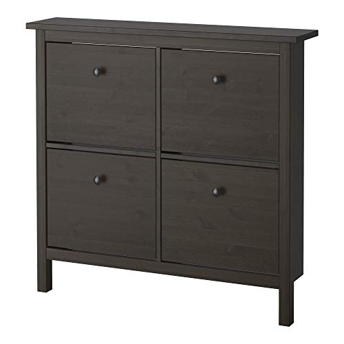 IKEA.. 801.561.20 Hemnes - Zapatero con 4 Compartimentos, Color Negro y marrón