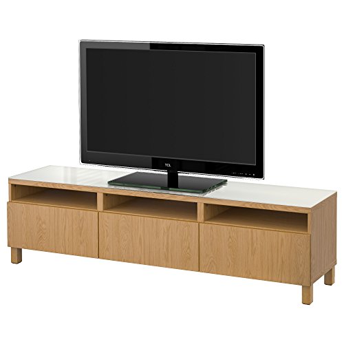 IKEA BESTA - Mueble TV con cajones roble efecto Lappviken