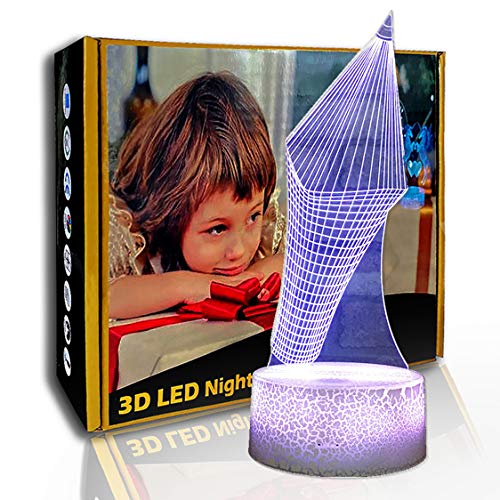 KangYD Rascacielos de luz nocturna 3D, lámpara de ilusión LED, lámpara creativa, G- Control de Telefonía Móvil, Lámpara Novedad, Regalo de la suerte
