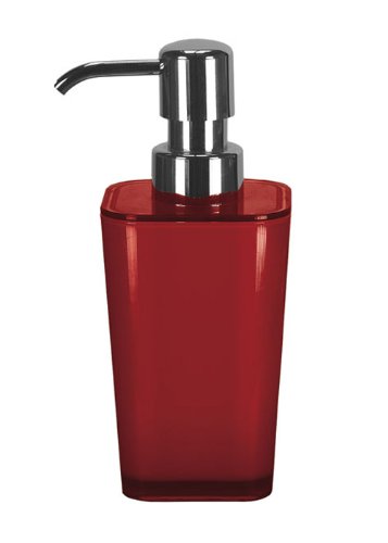 Kleine Wolke 5061 459 854 - Dispensador de loción y de jabón, plástico, 17,5 x 7 cm, Color Rojo