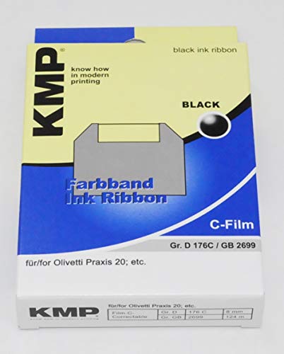 KMP - Cinta mecanográfica para Olivetti Praxis 20 C-Film (tamaño 313C), color negro