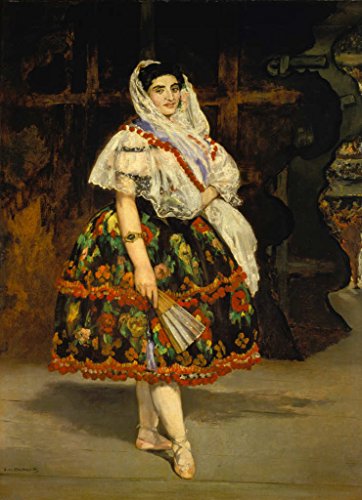 Kunst für Alle Impresión artística/Póster: Edouard Manet Lola de Valence - Lola Melea Die spanische Tänzerin - Impresión, Foto, póster artístico, 70x95 cm