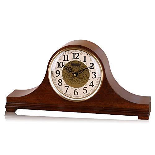 LWLEI Reloj De Mesa Retro, Reloj De Escritorio De Manto, Relojes De Manto Silenciosos con Pilas For Dormitorio, Sala De Estar, Escritorio, Oficina Relojes de Escritorio (Color : Wood)