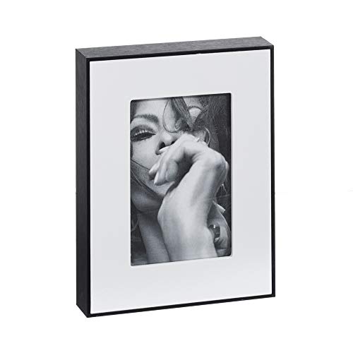 Marco de Fotos Blanco y Negro de Madera DM para Foto de 10x15 cm - LOLAhome