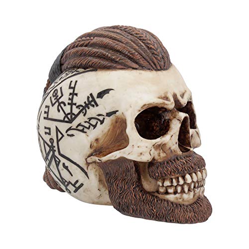 Nemesis Now Ragnar Skull - Figura Decorativa (Resina, 16 cm), Color Marfil