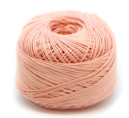 NTS Nähtechnik Hilo de algodón 100% para ganchillo, hilo de algodón para bordar, ganchillo, joyas, manualidades (rosa palo, 1)