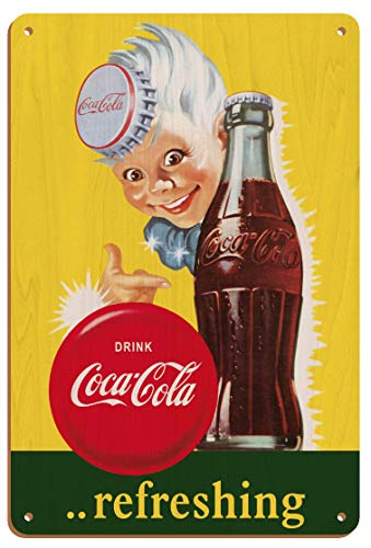 Póster publicitario vintage con texto en inglés "Drink Coca Cola", 20,32 x 30,5 cm