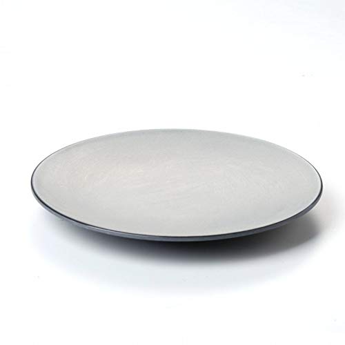 Pujadas - Plato redondo de melamina, diámetro de 19 a 21,5 cm, color gris, gris, 21,5 (Ø) cm