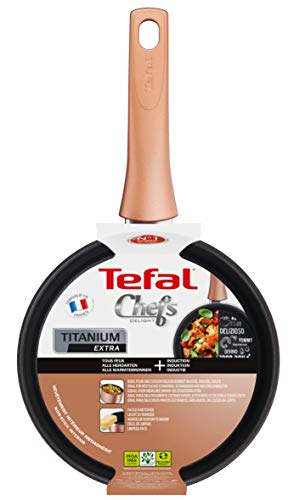 Tefal G1173002 - Cazo Chef Cobre, 20 cm con Revestimiento Antiadherente fácil de Limpiar, Color Cobre, Compatible con Todo Tipo de cocinas, incluida la inducción, Fabricado en Francia