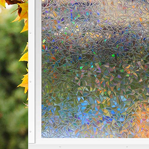 Zindoo Arco Iris Vinilos para Ventanas Ventana Cristales de Vinilo de Vidrio Decorativo Adecuado para Ventanas Bajo la luz del Sol, Anti UV (30 * 400cm)