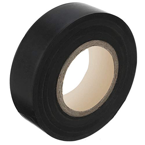 12 rollos de cinta aislante de PVC, 19 mm, color negro, extrafuerte
