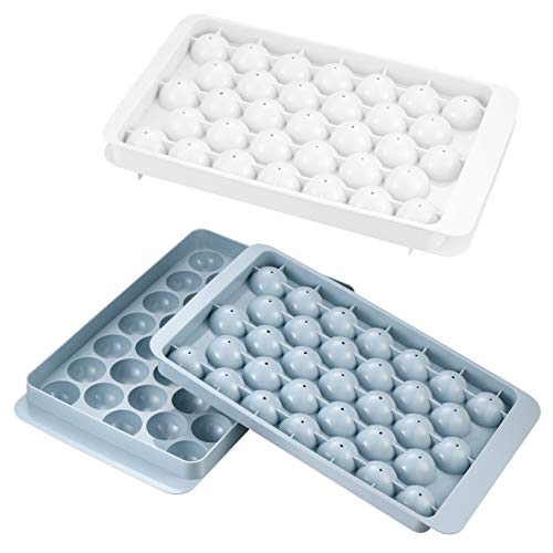2 moldes para cubitos de hielo, sin BPA, para 33 bolas de hielo
