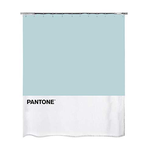 Balvi Cortina baño Pantone Color Azul Cortina Impermeable para la Ducha y bañera, de Estilo Moderno y Original Poliéster 200x180x0,25 cm