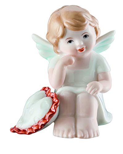bavaria Figura de Porcelana Ángel Lilly. Afecto; Aprox 10 cm; Pintado a Mano, en una Caja de Regalo.