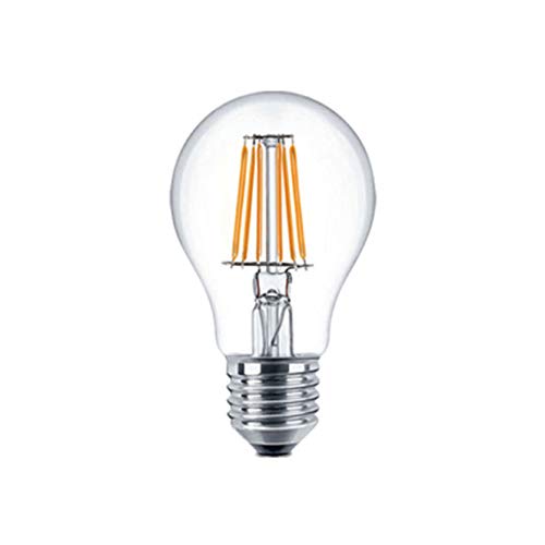 Bombilla LED E27 en forma de pera, vintage, filamento retro, 8 W equivalente a 60 W, regulable, blanco cálido, 1 paquete de LED de Kobos