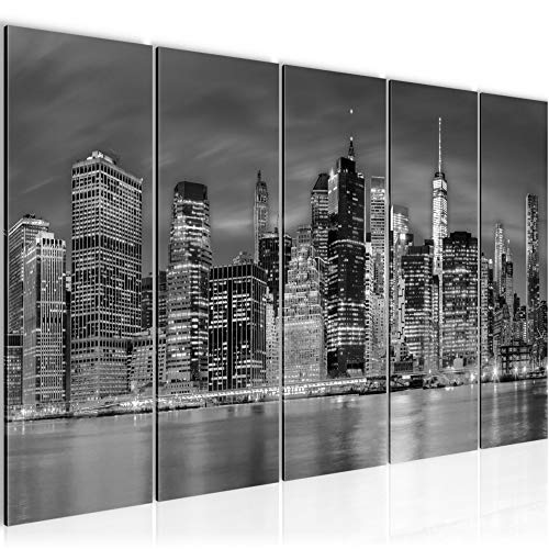 decoración de la pared Tabla Nueva York - 150 x 60 cm Vista de impresión en lienzo Salón Apartamento - listo para colgar - 014056c