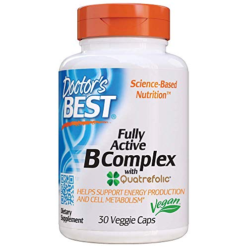 Doctor's Best Fully Active B-Complex with Quatrefolic- 30 vcaps 30 Unidades 40 g