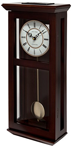Fox and Simpson Ashton Walnut-Reloj de péndulo con Campanas Westminster, Madera, marrón, 27x13x56 cm
