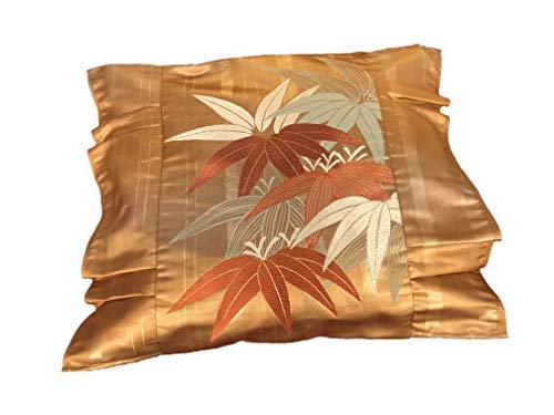 Funda de cojín japonés, hecha a mano, de seda – Diseño japonés bello bordado – Funda de almohada decorativa – Decoración para coche, sofá, cama, casa, oficina – Diseño: bambú