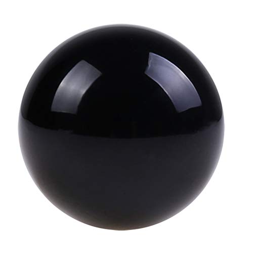 Healifty Bola de Esfera de Cristal Curación Natural Roca Cuarzo Bola de Piedras Preciosas Feng Shui Adorno para Reiki Equilibrio Meditación Decoración 6 Cm (Negro)
