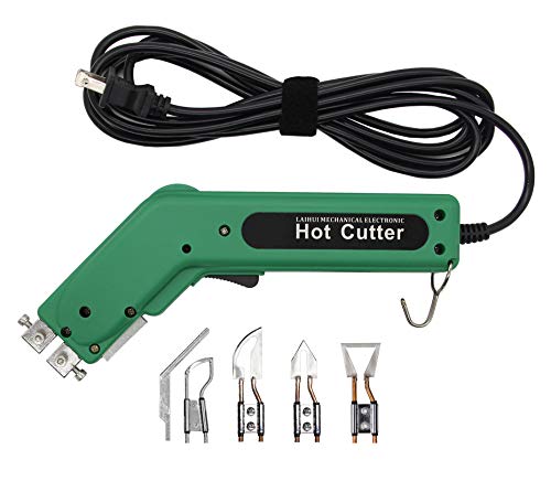 Huanyu LH8 - Cortador eléctrico de calor para cortar cuchillos (600 ° C, para esponja, tela de pared, cuerda de tela, espuma (110 V, 150 W+cuchillo recto de 15 cm)
