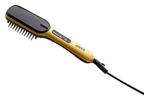 Jocca 6016D - Cepillo alisador de pelo ionico con pantalla led y temporizador de apagado