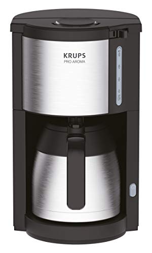 Krups KM305D10 ProAroma térmica de filtro cafetera, color negro/acero inoxidable