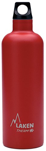 Laken Futura Botella Térmica de Acero Inoxidable 18/8 y Aislamiento de Vacío con Doble Pared, Rojo, 750 ml