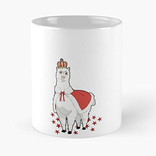 Mug King Alpaca La Mejor Taza de café de cerámica de mármol Blanco de 11 oz