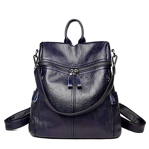 Perilla fire-Backpack Mochila de piel vintage para mujer, mochila escolar para niñas, ocio, bolso de hombro, mochila de viaje