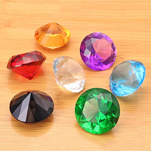 Pisapapeles de cristal con diamantes de imitación gigantes en forma de diamante de 40 mm, para boda, cumpleaños, color verde