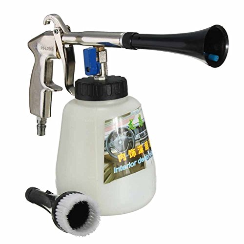 Pistola de lavado para interior de coche con boquilla pulverizadora y cepillo, aire a alta presión, herramienta ideal para limpieza de vehículos
