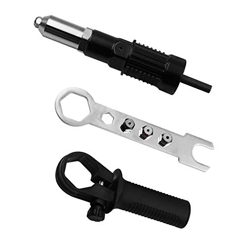 Pistola de remache inalámbrica, kit de herramientas de taladro eléctrico, adaptador de remachadora inserción de tuerca manual accesorios de herramienta eléctrica