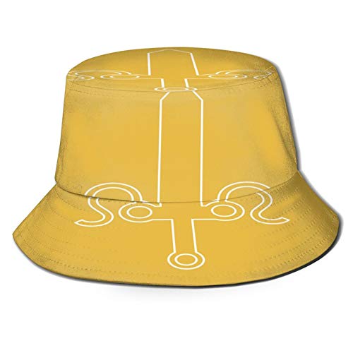 PUIO Sombrero de Pesca,Icono de Estilo de línea de Signo del Zodiaco Leo,Senderismo para Hombres y Mujeres al Aire Libre Sombrero de Cubo Sombrero para el Sol