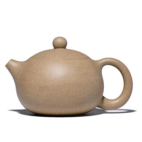 QinWenYan Tetera de Cerámica Tetera de cerámica púrpura de la Tetera Tetera pequeña Hecha a Mano Sola Olla for empacado de té y bolsitas de té para Cocina (Color : Beige, Size : 100ml)