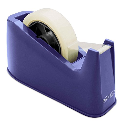 Rapesco Accesorios - Dispensador de cinta adhesiva para rollos de tamaño grande, azul
