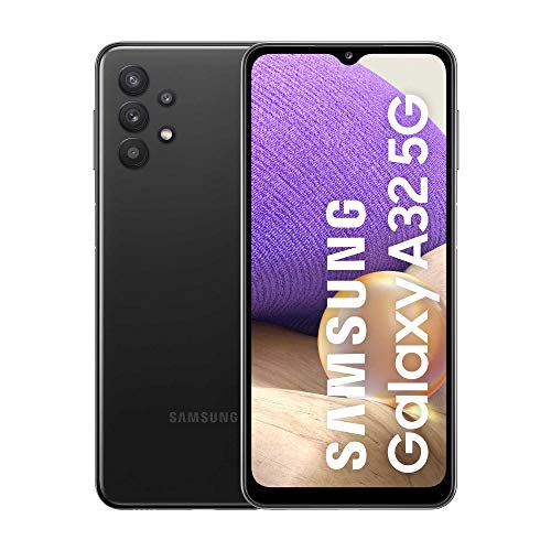 Samsung Galaxy A32 5G | Smartphone con Pantalla 6.5" Infinity-V HD+ | 4GB RAM y 64GB de Memoria Interna ampliables | Batería 5.000 mAh y Carga rápida | Color Negro [Versión española]