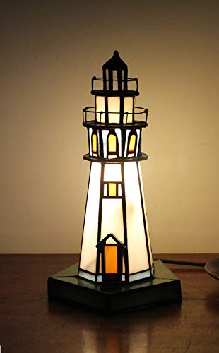 Tokira Torre de lámparas de mesa Tiffany vintage, patrones de lámparas de vidrieras, sala de estar de lámparas de mesita de noche hechas a mano