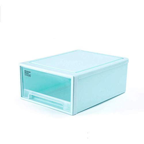 TXXM manufacture Cómodas y cajoneras Caja de Almacenamiento Tipo de cajón Caja de Zapatos de plástico Transparente Caja de Almacenamiento Individual Caja de Almacenamiento apilable (Color : Blue)