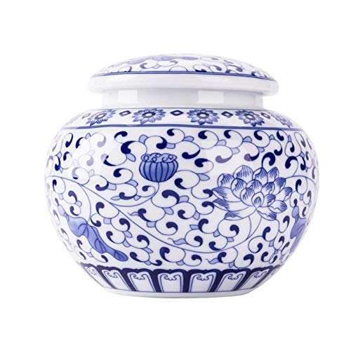 UNU_YAN Moderna sencillez Azul y Blanco de cerámica de cerámica de Porcelana de cámaras jarrar jarrar jarrón, contenedor de azúcar, contenedor de té, Hechos a Mano
