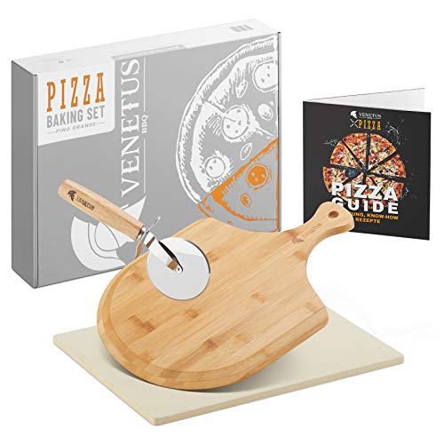 VENETUS-BBQ Piedra para pizza para horno y parrilla de gas, incluye accesorios (4 unidades)