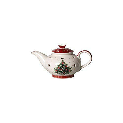 Villeroy & Boch - Portavelas de té con forma de taza de café Toy's Delight Decoration | Decoración navideña de Premium Porcelain, blanco, rojo