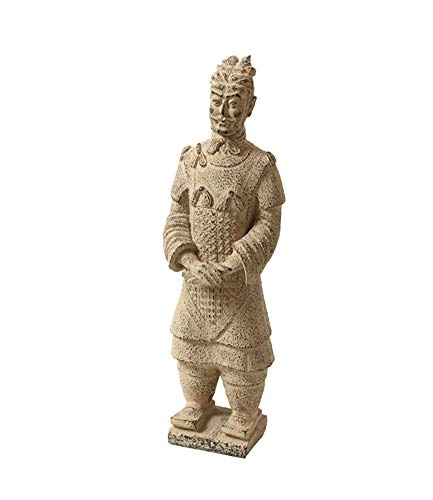 Ybzx Escultura de Soldado, estatuas de Guerreros de Terracota de Qin, antigüedades Chinas Antiguas, colección Retro de Obras de Arte