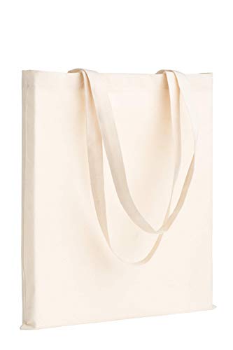 6 paquetes de 38 x 42 cm bolsa de algodón reutilizable para la compra de comestibles, bolsas naturales, lona, adecuado para bricolaje, publicidad, promoción, regalo con cordón, actividades
