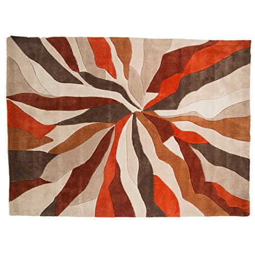 Alfombra de dos tonos, ancha Infinite Splinter de marca Flair Rugs, poliéster, Naranja, 120 x 170 cm